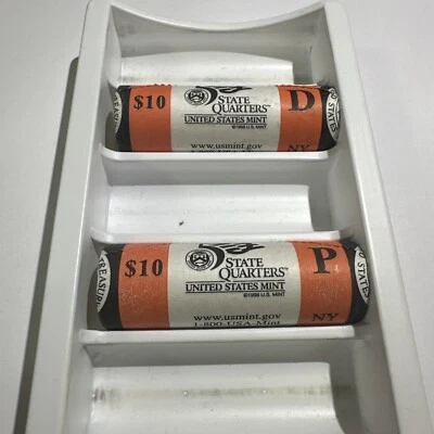 2001-P&D NEW YORK QUARTERS IN ORIGINAL MINT ROLLS! - Image 1 of 3