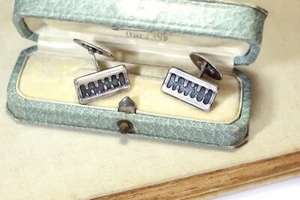 Moderne Manschettenknöpfe, Herrenschmuck, Silber, Antikschmuck - Bild 1 von 5
