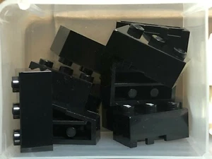 LEGO Parts - Black Wedge 3 x 2 Right - No 6564 - QTY 10 - Picture 1 of 1