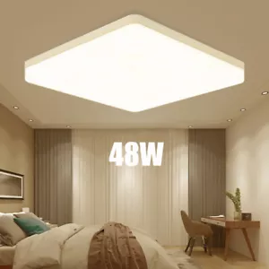 48W LED Deckenleuchte Ultraflach Panel Quadratisch Bad Deckenlampe Wohnzimmer - Bild 1 von 12