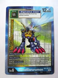 Digimon Metalgarurumon Ex-021 Arte Alternativo Casi Como Nuevo Paquete ¡Fresco!! - Imagen 1 de 2