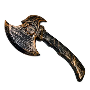 Hacha vikinga guerrera medieval - Juegos con disfraces para adultos y niños LARP Halloween arma de utilería falsa - Imagen 1 de 3