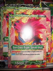 DRAGON BALL SUPER PLAYSET (LOT DE 3) SON GOKU SUPER SAIYAN DIVIN BT1-056 UC FR - Picture 1 of 2