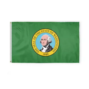Bandiera Stato AGAS Washington monofacciale retro stampato 200D nylon WA banner - Foto 1 di 10