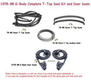 1978-88 Gbody T-Top + T-Tops Seals & Door, Weatherstrip Seals Kit - Picture 1 of 5