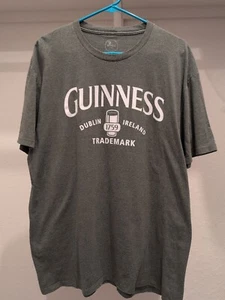 GUINNESS Official Mens T Shirt Size XL Dark Green Vintage - Picture 1 of 2