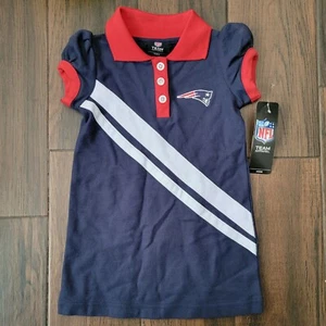 Abito bambina NFL New England Patriots taglia 4T colletto manica corta - Foto 1 di 6