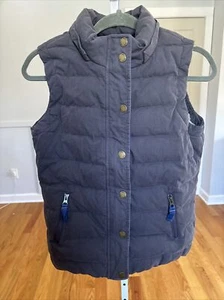 Boden Daunen Puffer Weste Damen Gr. 4 blau Reißverschluss/Druckknopf Fleece gefüttert Herbst Winter - Bild 1 von 7