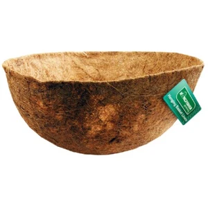 Kingfisher 14" Shaped Coco Hanging Basket Liner Moulded Natural Fibre Planter - Picture 1 of 4
