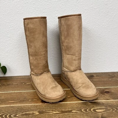 Botas Largas Vans Beige Tostado V8429W Pull On Eje Alto Punta Redonda Talla 7 Foto 1 de 4