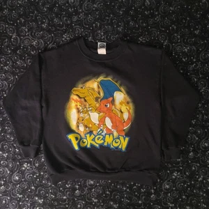 Vintage 90s Pokemon Charizard Graphic Crew Neck Sweatshirt 1999 Youth Large USA - Picture 1 of 11