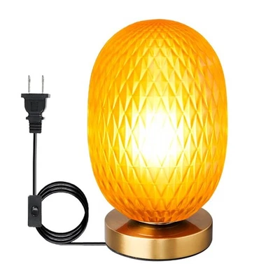 Lámpara de mesa moderna de vidrio globo mediados de siglo industrial regulable control táctil D... Foto 1 de 4