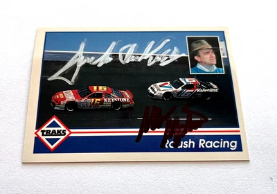 Jack Roush & Mark Martin NASCAR 1992 Traks #16B Autographed Signed - Image 1 of 4