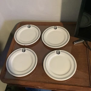 4er Set 1978 Vintage Teller O.P.Co Syracuse China H-8 George Washington 7,25" D - Bild 1 von 11
