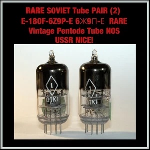 Tubo russo COPPIA (2) E-180F-6Z9P-E 6Ж9П-Е tubo pentodo vintage NOS RARO! - Foto 1 di 3