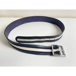 VTG Men's Belt Harness House Genuine Suede 40 Steer Hide 3197 Blue Quiet Luxury - Picture 1 of 7