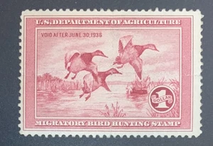 US Federal duck hunting stamp 1935  Scott #RW2 MINT MNH Condition FREE  Shipping - Picture 1 of 1