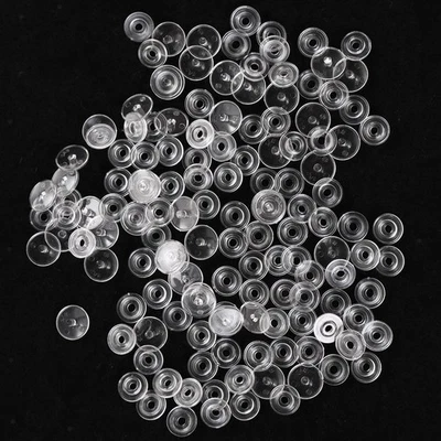 50 Sets Clear Resin Snap Buttons Fasteners Press Studs - Image 1 of 4