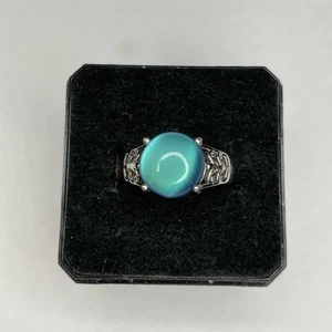 Vintage 925 Sterling Silver Blue & Purple Stone Ring 4.0 Grams Sz 6 - Foto 1 di 3