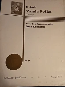 Vanda Polka Two Step #78 ACCORDION John Krachtus 1934 Sheet Music S1 - Picture 1 of 4