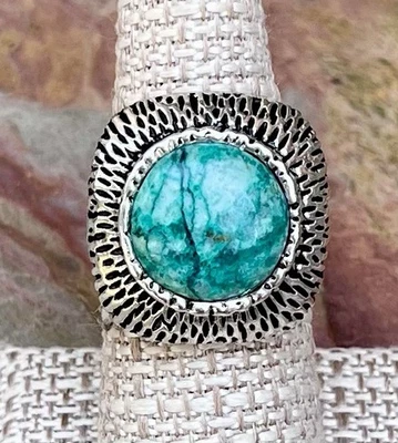 Anillo Barse Nuevo con Etiquetas Azul Crisocola Plata Esterlina Talla 8 Foto 1 de 4