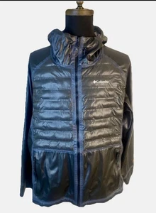 Columbia 2XL Gray OutDry Waterproof Hoodie Reversible Hybrid Quilted Puffer - Picture 1 of 13