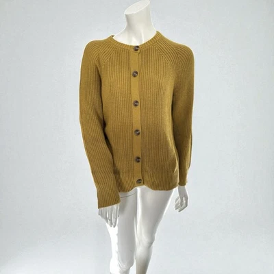 Ex Seasalt Women's Cardigan Yellow Potters Meadow Organic Cotton Cardigan  UK 14 - Image 1 of 3