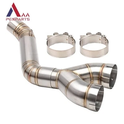 Tubo medio de escape de acero inoxidable 60,5 mm para BMW S1000RR/R 2010-2016 Foto 1 de 4