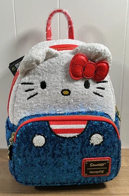 Loungefly Sanrio Hello Kitty Sequin Cosplay Mini Backpack NEW With TAGS - Image 1 of 4