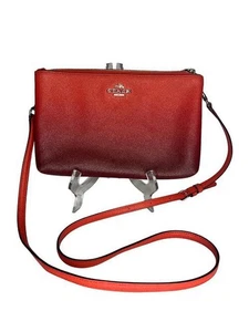 Coach Lyla Crossbody RARE Watermelon Ombre F22558 Crossgrain Leather Purse EUC - Picture 1 of 6