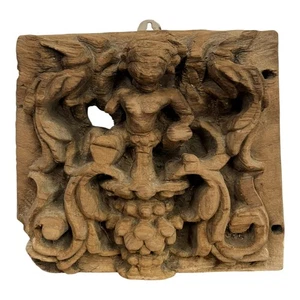Alter antiker handgefertigter Wandbehang Rahmen aus Holz feines Unikat Design geprägt - Bild 1 von 10