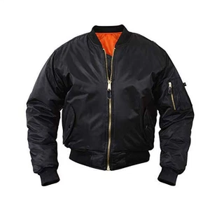 Rothco MA-1 Flight Jacket - Uomo, Nero, Extra Small, 7324-Nero-XS - Foto 1 di 10