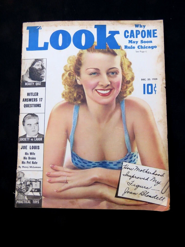 LOOK Magazine December 20 1938 Al Capone, Adolph Hitler, Frankenstein & Dracula - Image 1 of 4