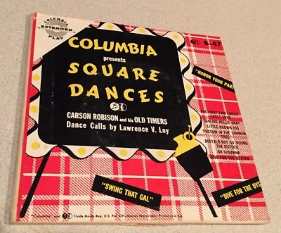 L👀K: ‘56 Square Dances Carson Robison&Old Timers Columbia 2-45 RPM box set B-47 - Image 1 of 4