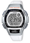 New Casio Women’s White Resin Watch Step Tracker, 100 Meter Wr, 200 Lap Memory
