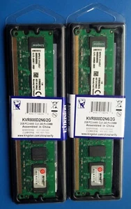 2 BANCHI DI MEMORIE RAM KINGSTON 2 x 2 GB (4 GB) DDR2 800 MHz 1,8V PC2  DESKTOP - Foto 1 di 15
