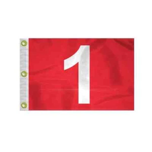 14"x20" Number Golf Flags 1-9 with Brass Grommets, 200D Putting Green Flags - Imagen 1 de 64