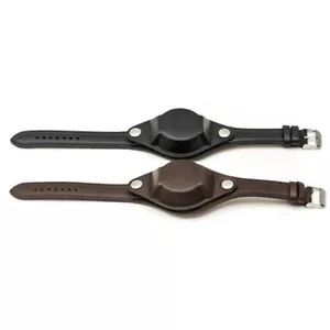 PREMIUM MILITÄR LEDERARMBAND & ABDECKUNG 20 mm schwarz braun Uhrenarmbänder Manschette Armee - Bild 1 von 7