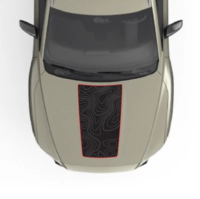 3 Tone Topographic Blackout Hood Vinyl Decal Fits Mazda CX50 2023-2024 - Image 1 of 4