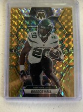 Breece Hall 2023 Panini Mosaic Gold Prizm 4/10 🔥Jets