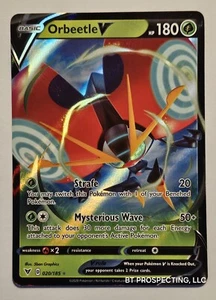Sword & Shield Vivid Voltage Orbeetle V 20/185 Full Art Holo 2020 - Imagen 1 de 2