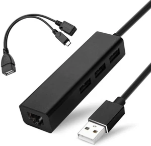 OTG Cable for Fire TV Stick 4K Lite Max Cube - USB Ethernet Adapter with Hub - Picture 1 of 12