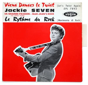 JACKIE SEVEN Le Rythme du Rock french girl 1961 BIEM Vogue EPL 7892 EP +TAG - Picture 1 of 2