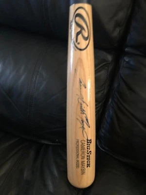 CAMERON KEITH MAYBIN SIGNED BASEBALL BAT PADRES BIG STICK FULL AUTOGRAPH MLB - Image 1 of 2