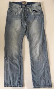 Armani Jean Mems Size 32x34- Light Wash- Embroidered- Preowned - Picture 1 of 12