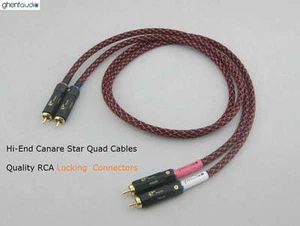 A01P (0,5 m 1,5 pi) --- Paire de câbles audio Canare L-4E6S RCA (M à M) fiche de verrouillage - Photo 1/3
