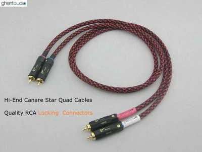 A01P (0.5m 1.5ft) --- Pair Canare L-4E6S RCA (M to M) Audio Cables Locking Plug - Image 1 of 3