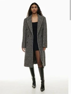 Aritzia Wilfred Handcrafted Wool Coat Black Grey XS/TP, New With Tags, Sold Out - Picture 1 of 12