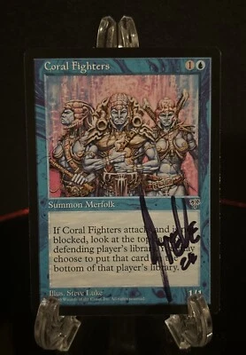 Coral Fighters Artist Proof Signed Steve Luke MTG Mirage Magic AP - Image 1 of 2