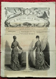C8082-GIORNALE PER SIGNORE, IL MONITORE PER LA MODA, RICAMI CON SPIEGAZIONE,1876 - Imagen 1 de 3